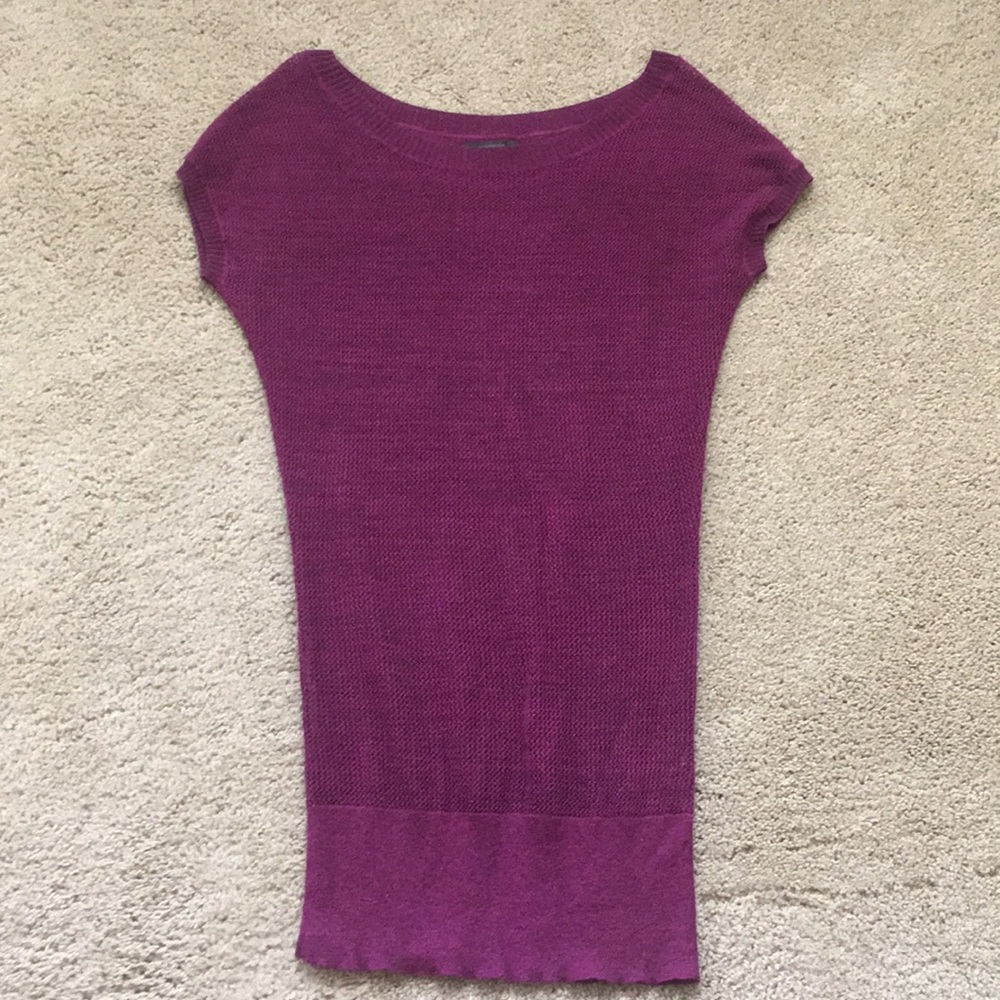 Purple mesh express top